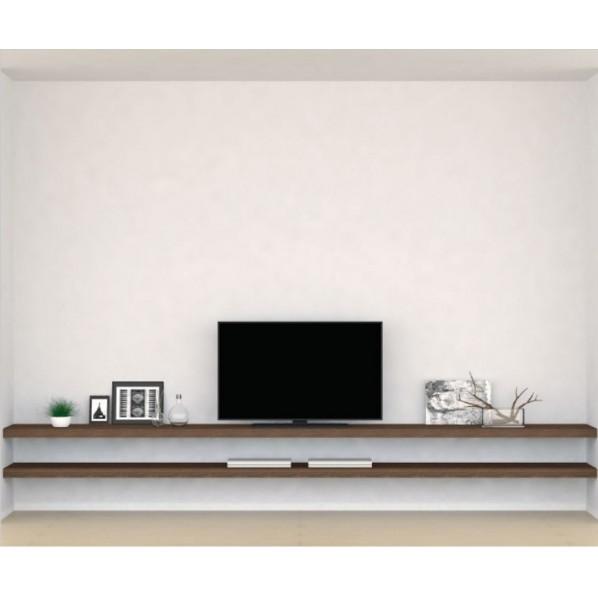 南海プライウッド インテリアオープン収納 リビアス 4M テレビボード2段・両壁プラン ベージュオー...