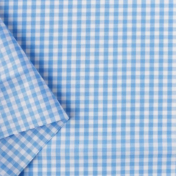 日本紐釦貿易(Nippon Chuko) 日本紐釦貿易 40sギンガムチェック 中 ライトブルー 巾...