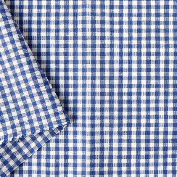 日本紐釦貿易(Nippon Chuko) 日本紐釦貿易 40sギンガムチェック 中 ブルー 巾110...
