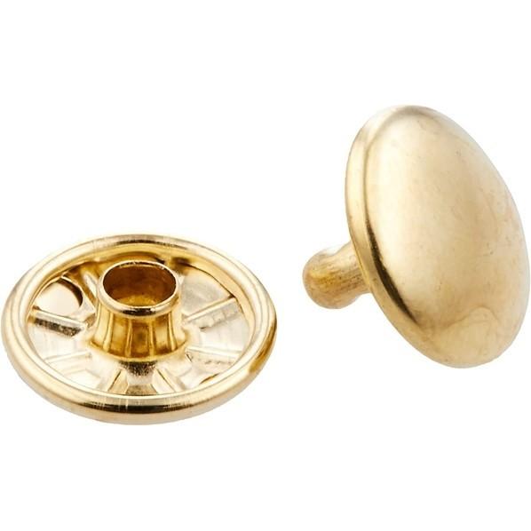 日本紐釦貿易(Nippon Chuko) 両面カシメ 特大13mm×10mm 30個 ゴールド F3...
