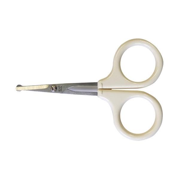 日進医療器 ハサミ リーダーはな毛切リハサミ シルバー・ホワイト（取っ手部) 792956 1丁