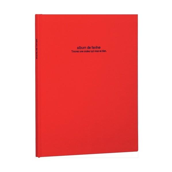 ナカバヤシ ドゥファビネ100年アルバムブック式/A4ノビ/レッド レッド アH-A4PB-181-...