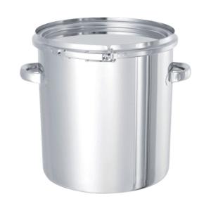20L フタ付 ステンレスタンク テーパー付レバーバンド式密閉タンク レバーバンド式