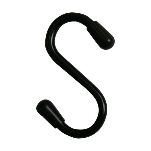 ニッサチェイン ビニコートSフック 黒 仕上り径4mm?フックの内径15/15mm?長さ50mm I...