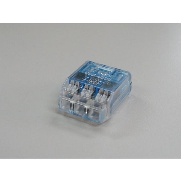 ニチフ クイックロック 差込型電線コネクタ3極用 10個入り ブルー 電材パーツ QLX-3 10