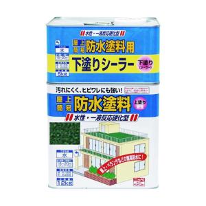 ニッペホーム 水性屋上防水塗料セット グリーン 17kg