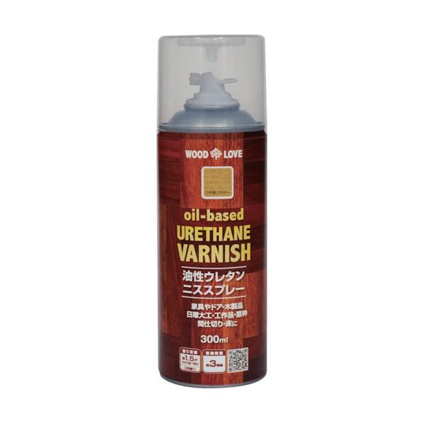 ニッペホーム 油性ウレタンニススプレー つや消しクリヤー 300ml 1