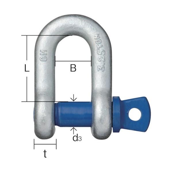 オーエッチ工業 鍛造シャックルU型 3.25t SC-32T