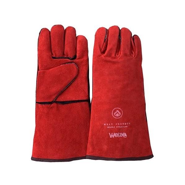 おたふく手袋 ウェルザ溶接用5本指手袋 レッド フリー W-0514R