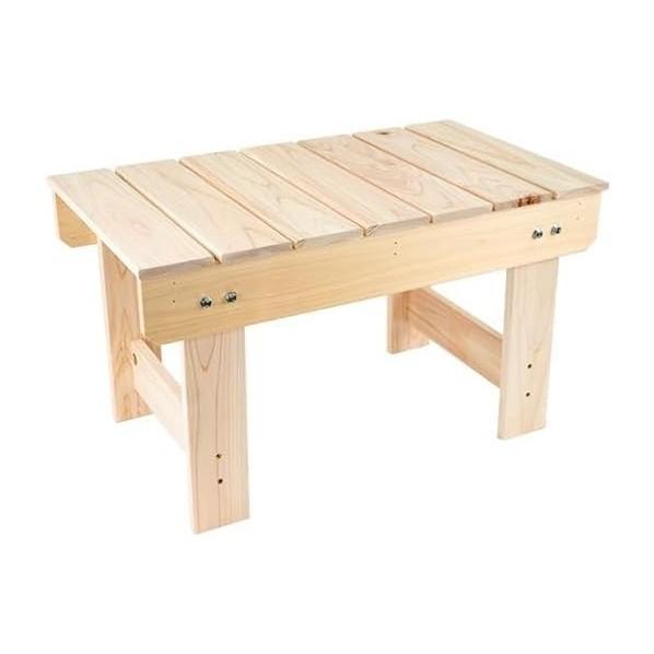 織田商事 国産ひのき縁台630 無塗装 360x360x630 75036063 1台