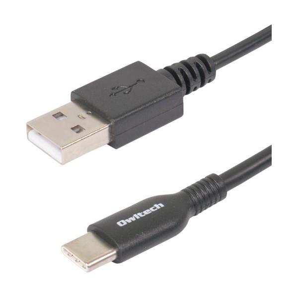 オウルテック USB Type-Cケーブル やわらかく断線に強い ブラック 50cm OWL-CBK...