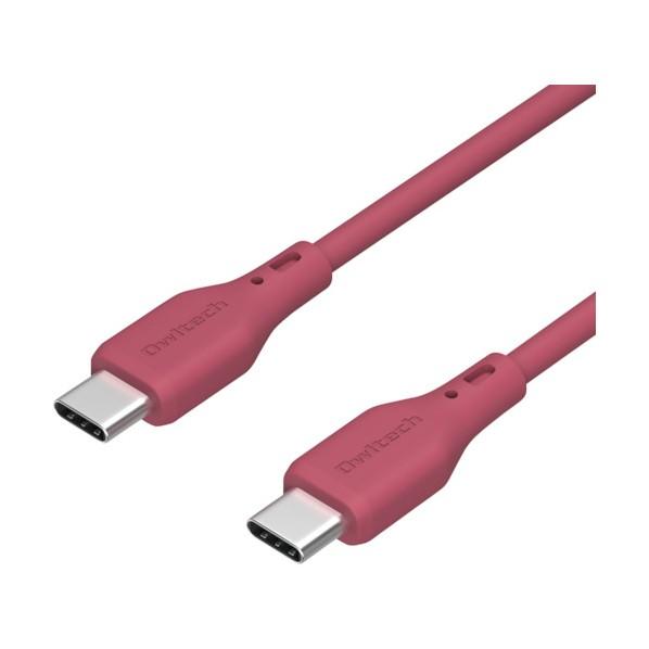 オウルテック シルキータッチでからまりにくいソフトシリコン素材のUSB Type-C to USB ...