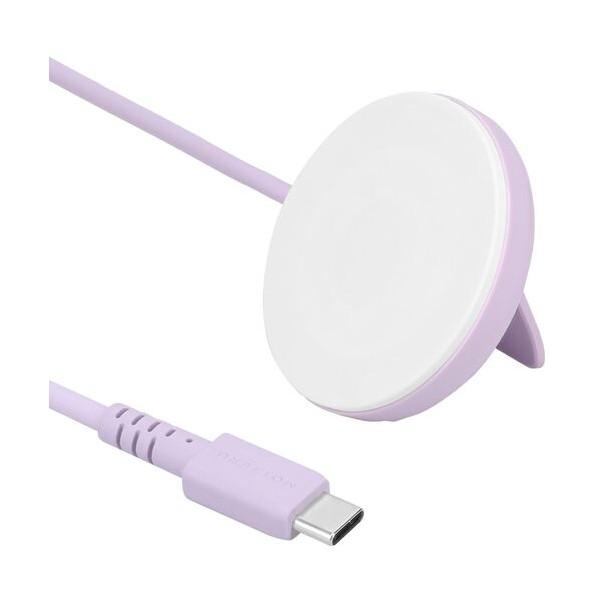 オウルテック Qi2対応 マグネット式ワイヤレス充電器 スタンド付き2年保証 ペールアイリス MOT...