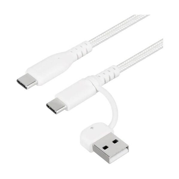 オウルテック 超タフで断線に強い 最大PD60W充電対応Type-A/Type-C to Type-...