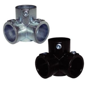 DIY-ID パイプクランパー 3方面通し 亜鉛黒 Φ25.4パイプ用 ID-612