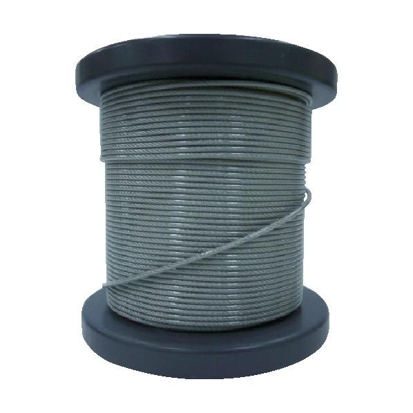 大阪コートロープ Ｏ．Ｃ．ＲＳＵＳワイヤロープ１．５０／１．８０ｍｍ７×７５０ｍ巻コート付 100 ...