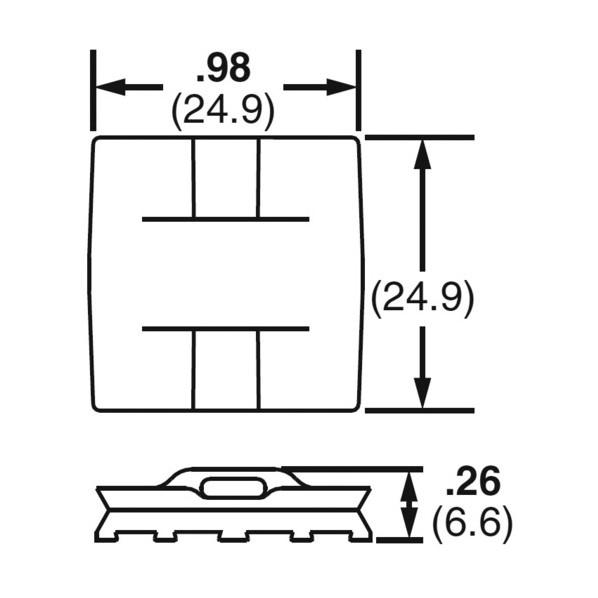 パンドウイット エポキシ用マウントベース耐候性黒（１００個入） EMS-A-C0