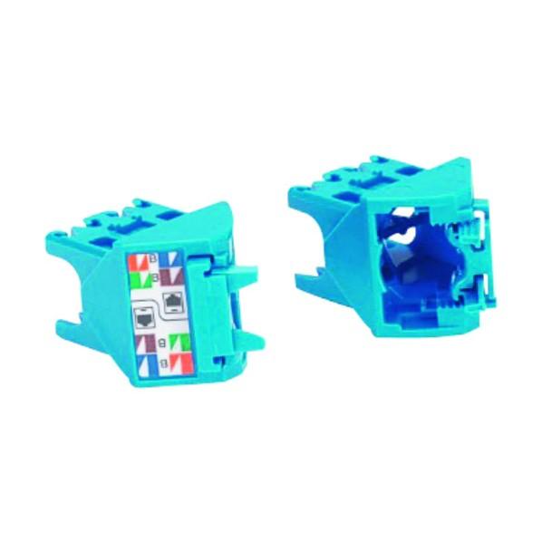 パンドウイット Mini-Com UTP TX-6Aモジュラージャック用左右45度キャップ 青 10...