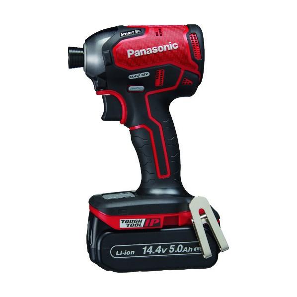 パナソニック デュアル 充電インパクトドライバー 14.4V 5.0Ahセット 赤 EZ76A1LJ...
