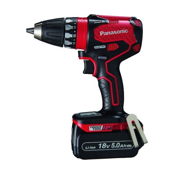 パナソニック デュアル 18V5.0Ah 充電式ドリルドライバー 赤 EZ74A3LJ2G-R 1台
