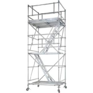 ※法人専用品※ピカ 【車上渡し】パイプ製足場PSW型キャスター付き 2段 ブラック PSW-15018-2BA