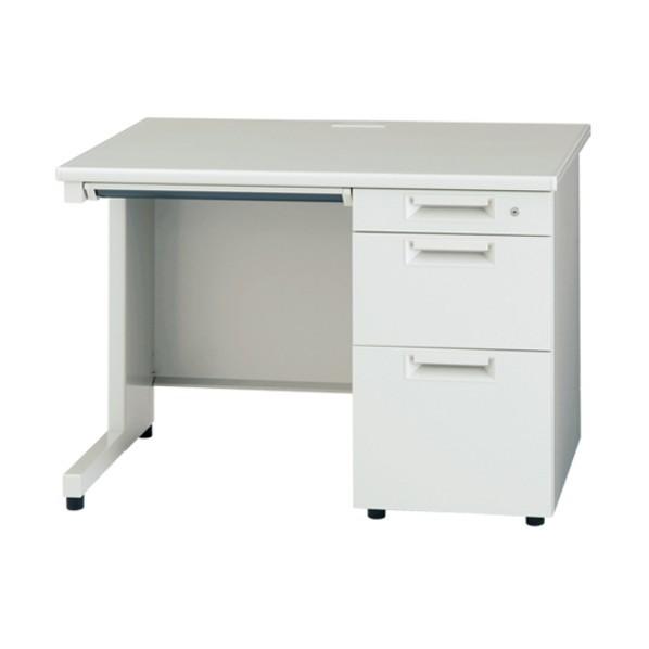 プラス 364845)片袖机  ホワイト JS-107D-3 WH 1点