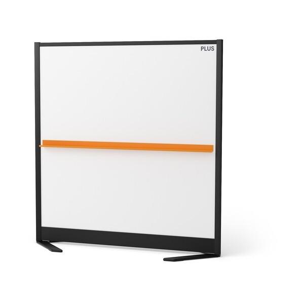 プラス 衝立型ホワイトボード 428999）パーティションホワイトボードブラックフレームシリーズ く...