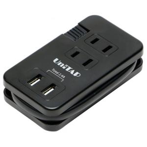 プリンストン USB2ポート付き3口電源タップ ブラック PPS-UTAP10BK