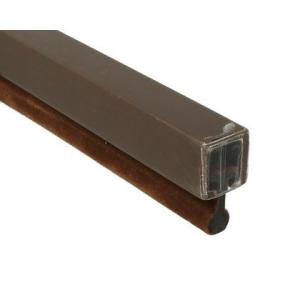 ピンチブロック 下框気密装置植毛加工 枠:グレー/ゴム:茶(植毛加工) 1000mm UT-BB-1...