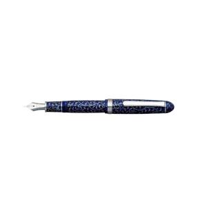 プラチナ万年筆 万年筆 セルロイド 唐草細字 全長136.5mm 最大径14.9mm
