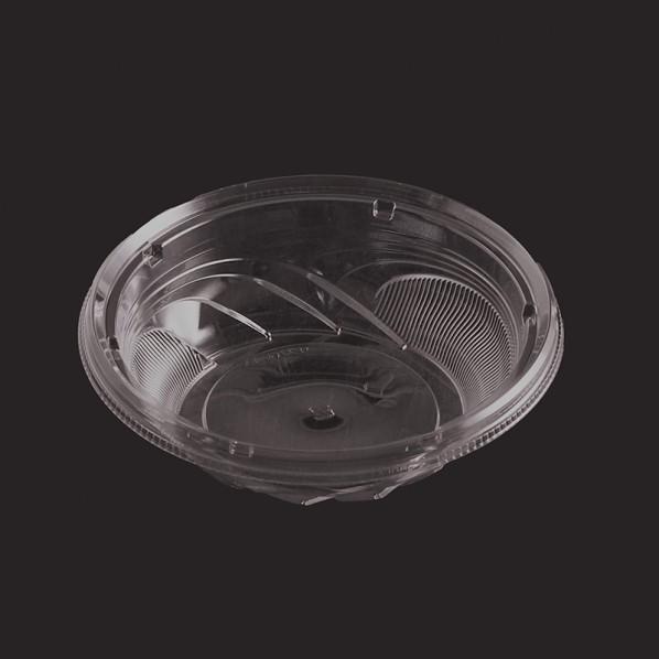 リスパック 冷やし麺容器 バイオジャストM 本体 178-52B クリア 外寸:180φ×52mm ...