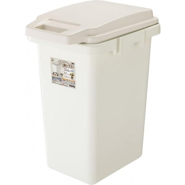 岐阜プラスチック ワンハンドパッキンペール45JS(ゴミ箱 45L ) ベージュ 34.1×45×5...