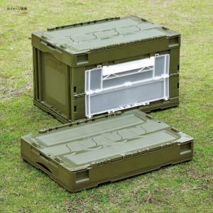 リス 折畳コンテナ 50L 扉付蓋付 グリーン...の詳細画像4