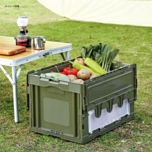 リス 折畳コンテナ 50L 扉付蓋付 グリーン...の詳細画像5