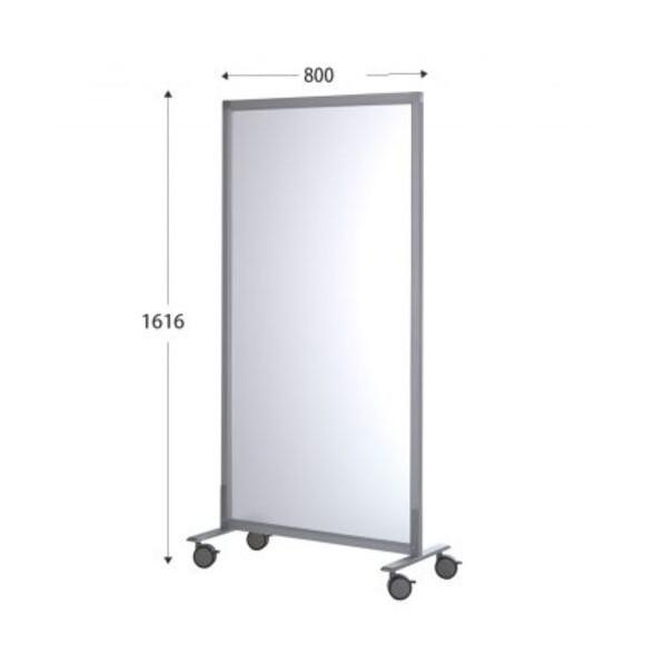 アール・エフ・ヤマカワ シンプルスクリーンW800 フロスト (キャスター仕様) RFSCR-FRS...