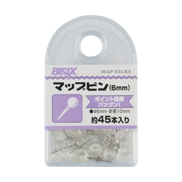 ミツヤ マップピン6mm 透明 BX1-MP6T +5箱