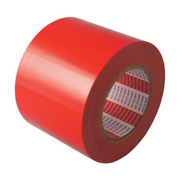日東エルマテリアル ラインテープE-OC(BC) 0.16mm×100mm×50m 赤 E-OC10...