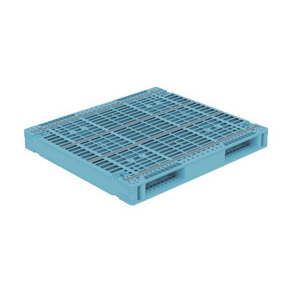※法人専用品※サンコー プラスチックパレット 813250 R2-1112F-2 ライトブルー 81...