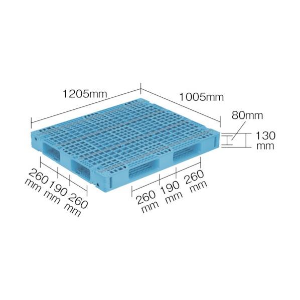 ※法人専用品※サンコー プラスチックパレット 812236 R4-1012-7 ライトブルー 812...