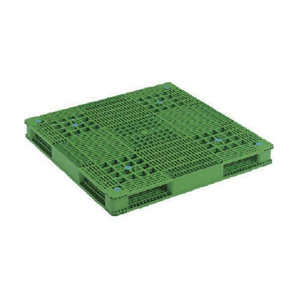 ※法人専用品※サンコー プラスチックパレット 812120 R4ー1111ー4 グリーン SK812...