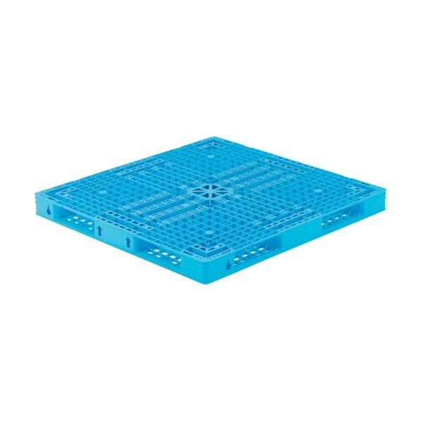 ※法人専用品※サンコー プラスチックパレット 816350 TS-114118R4 ライトブルー S...