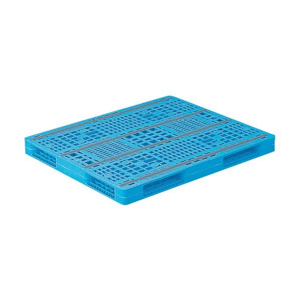 ※法人専用品※サンコー プラスチックパレット 812032 R4ー1012ー4 ライトブルー SK8...