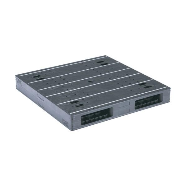 ※法人専用品※サンコー プラスチックパレット 840016 LX-1111R2-2黒 SK-LX-1...