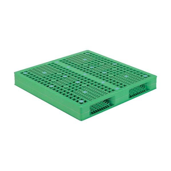 ※法人専用品※サンコー プラスチックパレット 812150 R2-1111 グリーン SK-R2-1...