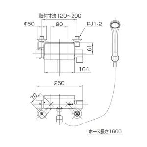 サンエイ サーモシャワー混合栓 SK1821D-13の詳細画像5