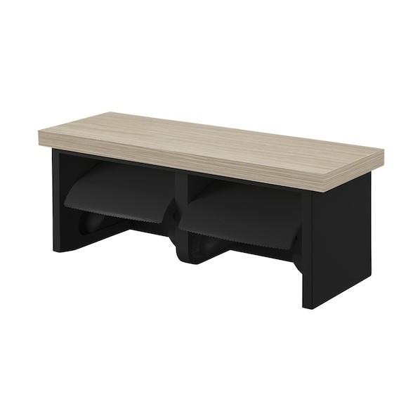 SANEI ダブルペーパーホルダー棚付 ブラック W2810-320-THD 1個