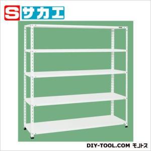 サカエショップラック(均等耐荷重:80kg/段・5段タイプ)ホワイトSHR3325P