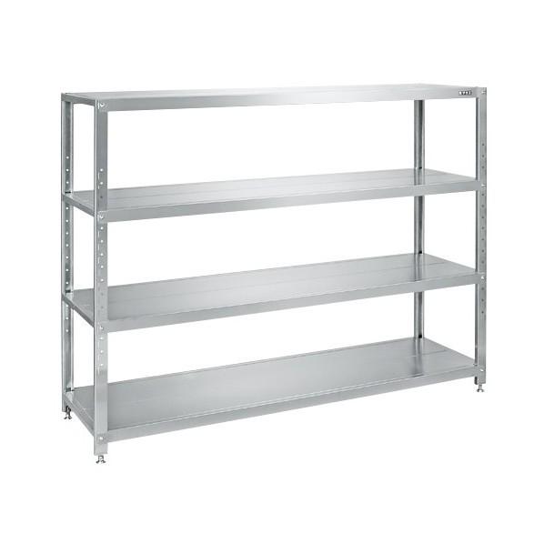 サカエ ステンレスサカエラック(SUS430・50kg/段・高さ1200mm・4段タイプ) STN1...