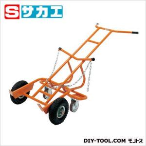 サカエ ドラム缶運搬車 オレンジ DR4C【2406DFD_5】｜diy-tool