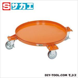 サカエ 円形ドラム台車(受皿付タイプ) オレンジ DR4S【2406DFD_5】｜diy-tool